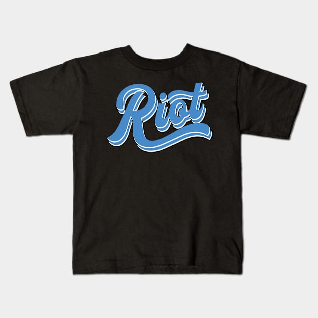 Riot logo Kids T-Shirt by Designs by T